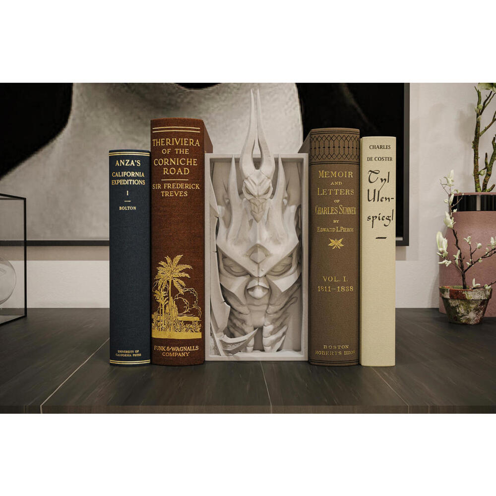 Lich King Book Nook - Fantasy Bookshelf Insert Decor